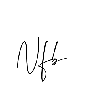 How to make Nfb name signature. Use Allison_Script style for creating short signs online. This is the latest handwritten sign. Nfb signature style 2 images and pictures png