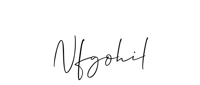 Best and Professional Signature Style for Nfgohil. Allison_Script Best Signature Style Collection. Nfgohil signature style 2 images and pictures png