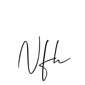 if you are searching for the best signature style for your name Nfh. so please give up your signature search. here we have designed multiple signature styles  using Allison_Script. Nfh signature style 2 images and pictures png