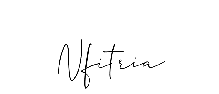 How to make Nfitria signature? Allison_Script is a professional autograph style. Create handwritten signature for Nfitria name. Nfitria signature style 2 images and pictures png
