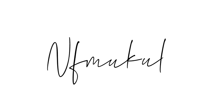 Use a signature maker to create a handwritten signature online. With this signature software, you can design (Allison_Script) your own signature for name Nfmukul. Nfmukul signature style 2 images and pictures png