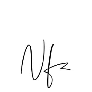 Use a signature maker to create a handwritten signature online. With this signature software, you can design (Allison_Script) your own signature for name Nfz. Nfz signature style 2 images and pictures png