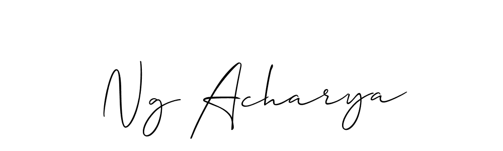 Design your own signature with our free online signature maker. With this signature software, you can create a handwritten (Allison_Script) signature for name Ng Acharya. Ng Acharya signature style 2 images and pictures png