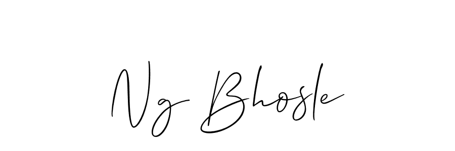 Make a beautiful signature design for name Ng Bhosle. With this signature (Allison_Script) style, you can create a handwritten signature for free. Ng Bhosle signature style 2 images and pictures png