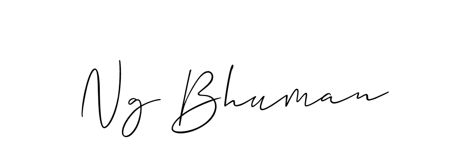 Make a beautiful signature design for name Ng Bhuman. With this signature (Allison_Script) style, you can create a handwritten signature for free. Ng Bhuman signature style 2 images and pictures png