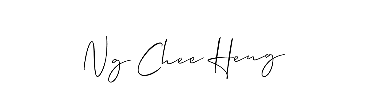 You should practise on your own different ways (Allison_Script) to write your name (Ng Chee Heng) in signature. don't let someone else do it for you. Ng Chee Heng signature style 2 images and pictures png