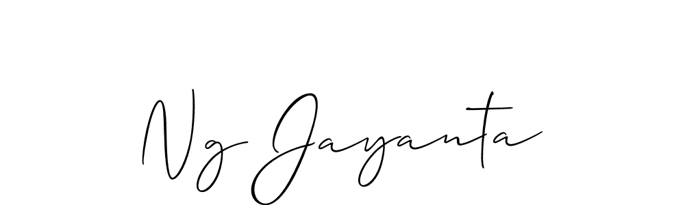 Once you've used our free online signature maker to create your best signature Allison_Script style, it's time to enjoy all of the benefits that Ng Jayanta name signing documents. Ng Jayanta signature style 2 images and pictures png