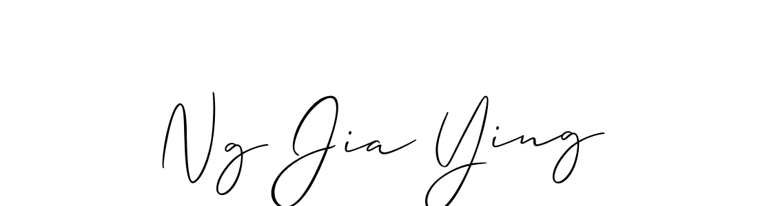 You should practise on your own different ways (Allison_Script) to write your name (Ng Jia Ying) in signature. don't let someone else do it for you. Ng Jia Ying signature style 2 images and pictures png