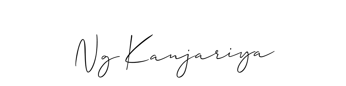 It looks lik you need a new signature style for name Ng Kanjariya. Design unique handwritten (Allison_Script) signature with our free signature maker in just a few clicks. Ng Kanjariya signature style 2 images and pictures png