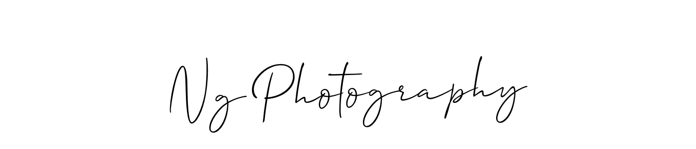 Create a beautiful signature design for name Ng Photography. With this signature (Allison_Script) fonts, you can make a handwritten signature for free. Ng Photography signature style 2 images and pictures png