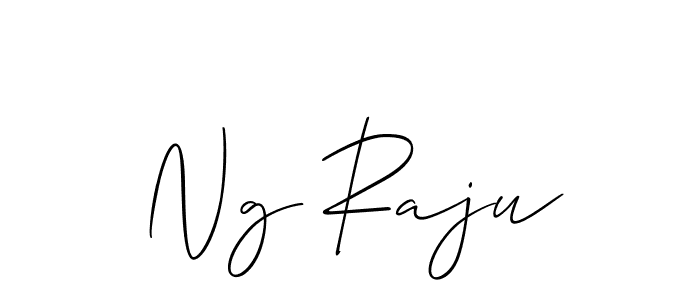 if you are searching for the best signature style for your name Ng Raju. so please give up your signature search. here we have designed multiple signature styles  using Allison_Script. Ng Raju signature style 2 images and pictures png