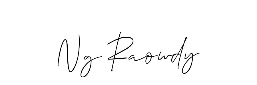 How to make Ng Raowdy signature? Allison_Script is a professional autograph style. Create handwritten signature for Ng Raowdy name. Ng Raowdy signature style 2 images and pictures png