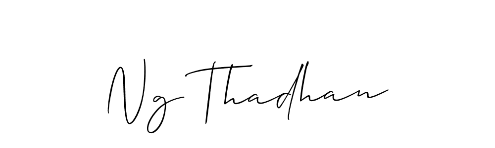 Also You can easily find your signature by using the search form. We will create Ng Thadhan name handwritten signature images for you free of cost using Allison_Script sign style. Ng Thadhan signature style 2 images and pictures png