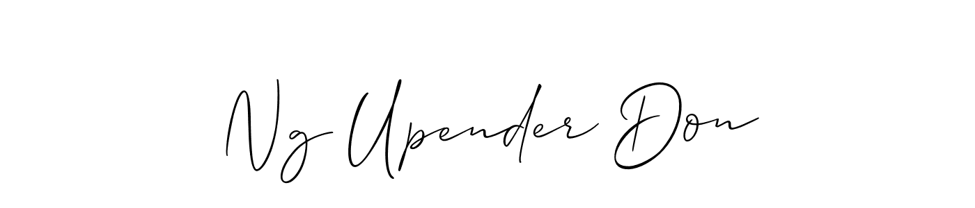 Use a signature maker to create a handwritten signature online. With this signature software, you can design (Allison_Script) your own signature for name Ng Upender Don. Ng Upender Don signature style 2 images and pictures png