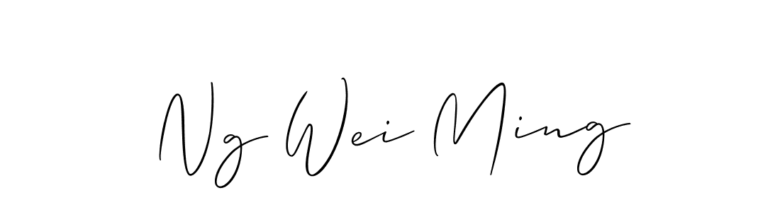 Make a short Ng Wei Ming signature style. Manage your documents anywhere anytime using Allison_Script. Create and add eSignatures, submit forms, share and send files easily. Ng Wei Ming signature style 2 images and pictures png