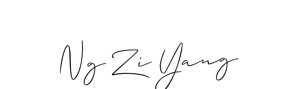 How to make Ng Zi Yang signature? Allison_Script is a professional autograph style. Create handwritten signature for Ng Zi Yang name. Ng Zi Yang signature style 2 images and pictures png