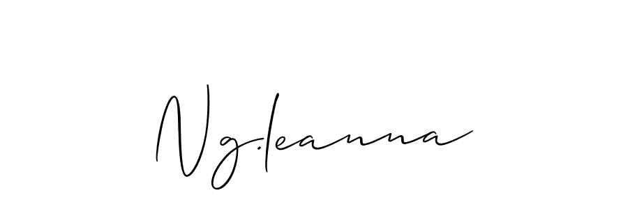 Similarly Allison_Script is the best handwritten signature design. Signature creator online .You can use it as an online autograph creator for name Ng.leanna. Ng.leanna signature style 2 images and pictures png