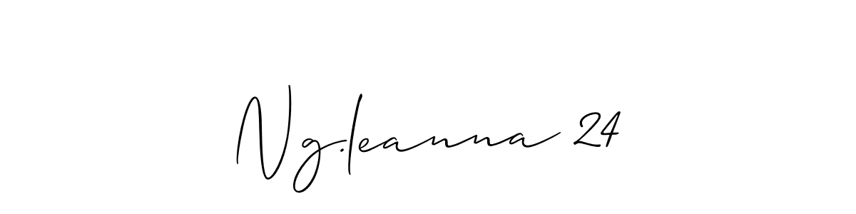 Design your own signature with our free online signature maker. With this signature software, you can create a handwritten (Allison_Script) signature for name Ng.leanna 24. Ng.leanna 24 signature style 2 images and pictures png