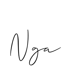 Also we have Nga name is the best signature style. Create professional handwritten signature collection using Allison_Script autograph style. Nga signature style 2 images and pictures png