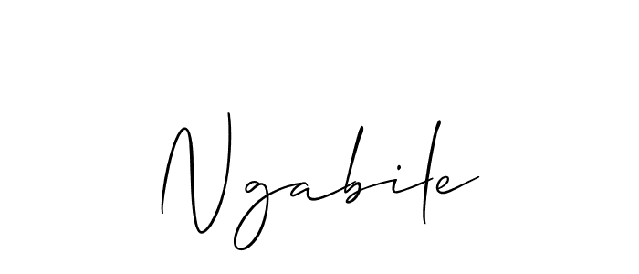 Best and Professional Signature Style for Ngabile. Allison_Script Best Signature Style Collection. Ngabile signature style 2 images and pictures png