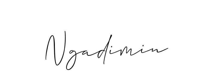 Allison_Script is a professional signature style that is perfect for those who want to add a touch of class to their signature. It is also a great choice for those who want to make their signature more unique. Get Ngadimin name to fancy signature for free. Ngadimin signature style 2 images and pictures png