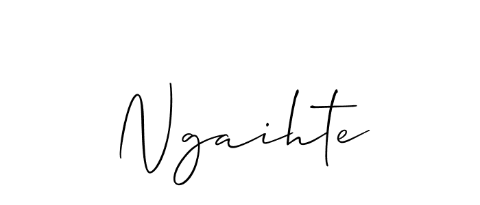 Use a signature maker to create a handwritten signature online. With this signature software, you can design (Allison_Script) your own signature for name Ngaihte. Ngaihte signature style 2 images and pictures png