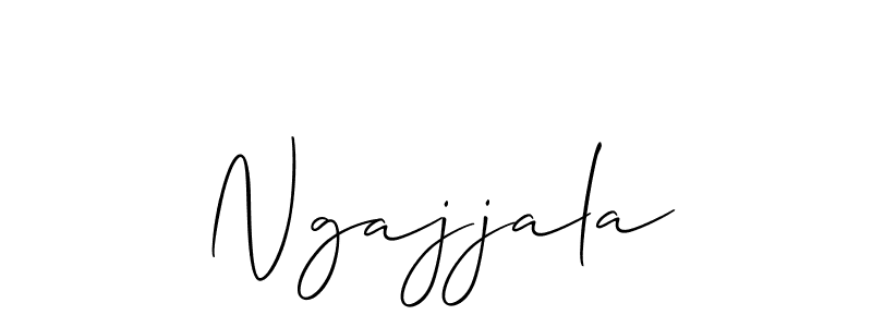 How to make Ngajjala name signature. Use Allison_Script style for creating short signs online. This is the latest handwritten sign. Ngajjala signature style 2 images and pictures png