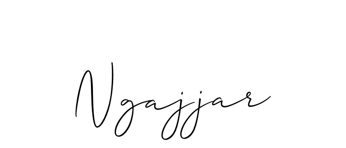 Make a beautiful signature design for name Ngajjar. With this signature (Allison_Script) style, you can create a handwritten signature for free. Ngajjar signature style 2 images and pictures png