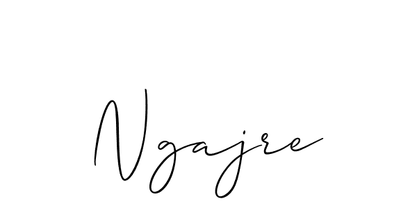 Create a beautiful signature design for name Ngajre. With this signature (Allison_Script) fonts, you can make a handwritten signature for free. Ngajre signature style 2 images and pictures png