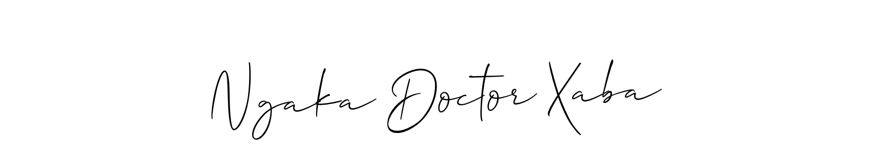 Make a short Ngaka Doctor Xaba signature style. Manage your documents anywhere anytime using Allison_Script. Create and add eSignatures, submit forms, share and send files easily. Ngaka Doctor Xaba signature style 2 images and pictures png