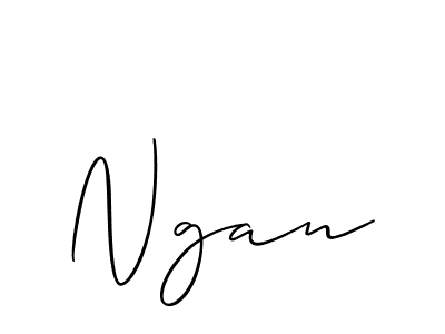 Best and Professional Signature Style for Ngan. Allison_Script Best Signature Style Collection. Ngan signature style 2 images and pictures png