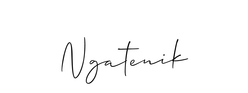 How to make Ngatenik name signature. Use Allison_Script style for creating short signs online. This is the latest handwritten sign. Ngatenik signature style 2 images and pictures png