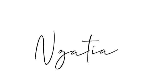 How to make Ngatia signature? Allison_Script is a professional autograph style. Create handwritten signature for Ngatia name. Ngatia signature style 2 images and pictures png