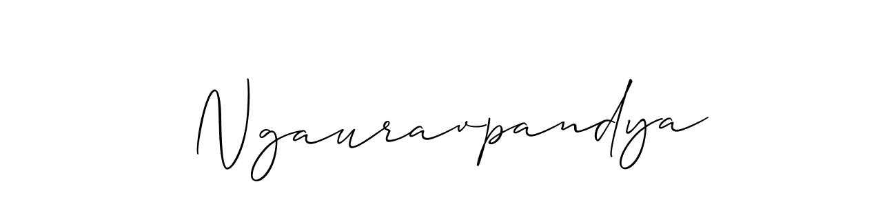 Also we have Ngauravpandya name is the best signature style. Create professional handwritten signature collection using Allison_Script autograph style. Ngauravpandya signature style 2 images and pictures png