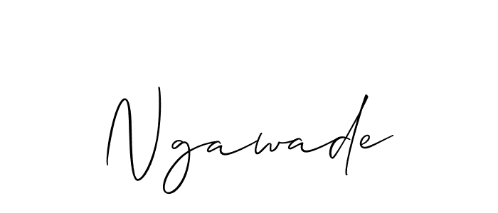How to make Ngawade name signature. Use Allison_Script style for creating short signs online. This is the latest handwritten sign. Ngawade signature style 2 images and pictures png