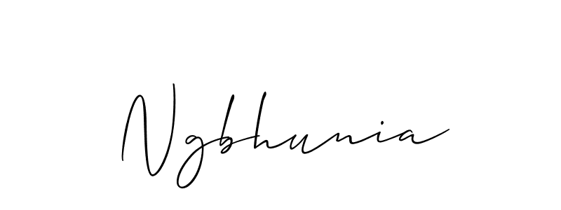 Also we have Ngbhunia name is the best signature style. Create professional handwritten signature collection using Allison_Script autograph style. Ngbhunia signature style 2 images and pictures png
