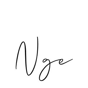 Nge stylish signature style. Best Handwritten Sign (Allison_Script) for my name. Handwritten Signature Collection Ideas for my name Nge. Nge signature style 2 images and pictures png