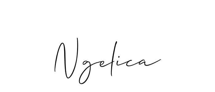 Make a beautiful signature design for name Ngelica. With this signature (Allison_Script) style, you can create a handwritten signature for free. Ngelica signature style 2 images and pictures png