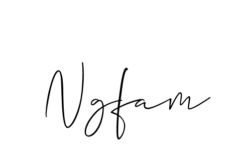 How to make Ngfam name signature. Use Allison_Script style for creating short signs online. This is the latest handwritten sign. Ngfam signature style 2 images and pictures png