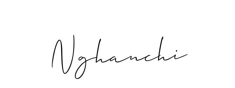 You should practise on your own different ways (Allison_Script) to write your name (Nghanchi) in signature. don't let someone else do it for you. Nghanchi signature style 2 images and pictures png