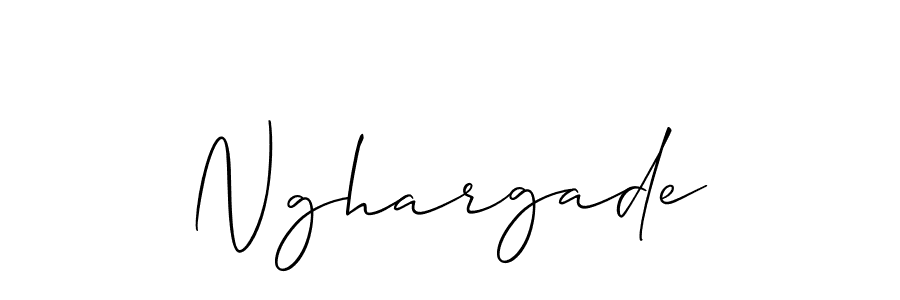 Design your own signature with our free online signature maker. With this signature software, you can create a handwritten (Allison_Script) signature for name Nghargade. Nghargade signature style 2 images and pictures png
