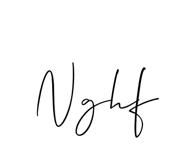 Design your own signature with our free online signature maker. With this signature software, you can create a handwritten (Allison_Script) signature for name Nghf. Nghf signature style 2 images and pictures png