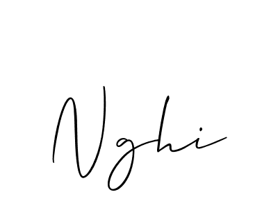 How to make Nghi signature? Allison_Script is a professional autograph style. Create handwritten signature for Nghi name. Nghi signature style 2 images and pictures png