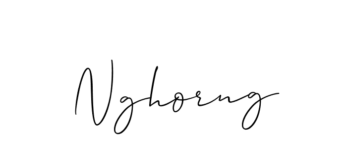 The best way (Allison_Script) to make a short signature is to pick only two or three words in your name. The name Nghorng include a total of six letters. For converting this name. Nghorng signature style 2 images and pictures png