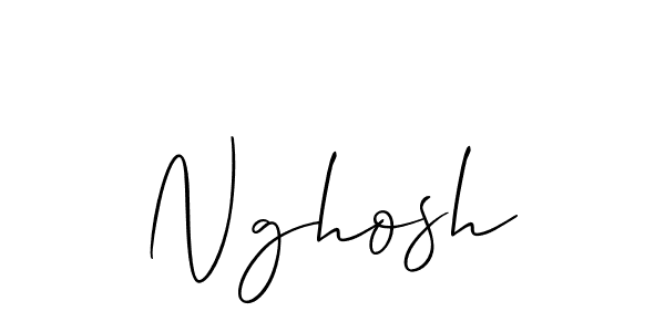 Allison_Script is a professional signature style that is perfect for those who want to add a touch of class to their signature. It is also a great choice for those who want to make their signature more unique. Get Nghosh name to fancy signature for free. Nghosh signature style 2 images and pictures png