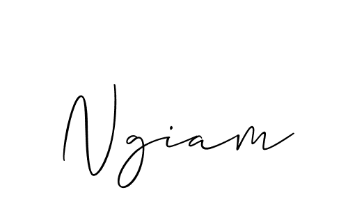 The best way (Allison_Script) to make a short signature is to pick only two or three words in your name. The name Ngiam include a total of six letters. For converting this name. Ngiam signature style 2 images and pictures png