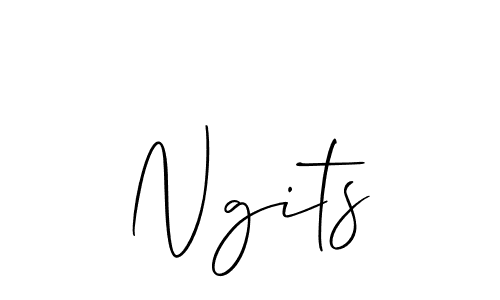 You should practise on your own different ways (Allison_Script) to write your name (Ngits) in signature. don't let someone else do it for you. Ngits signature style 2 images and pictures png