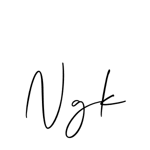 It looks lik you need a new signature style for name Ngk. Design unique handwritten (Allison_Script) signature with our free signature maker in just a few clicks. Ngk signature style 2 images and pictures png