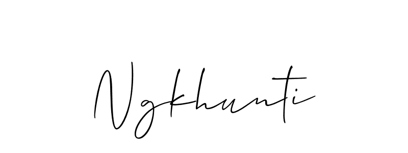 Create a beautiful signature design for name Ngkhunti. With this signature (Allison_Script) fonts, you can make a handwritten signature for free. Ngkhunti signature style 2 images and pictures png