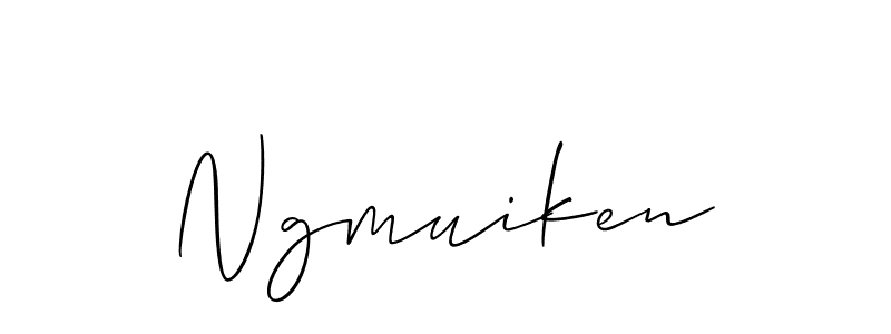Make a beautiful signature design for name Ngmuiken. With this signature (Allison_Script) style, you can create a handwritten signature for free. Ngmuiken signature style 2 images and pictures png